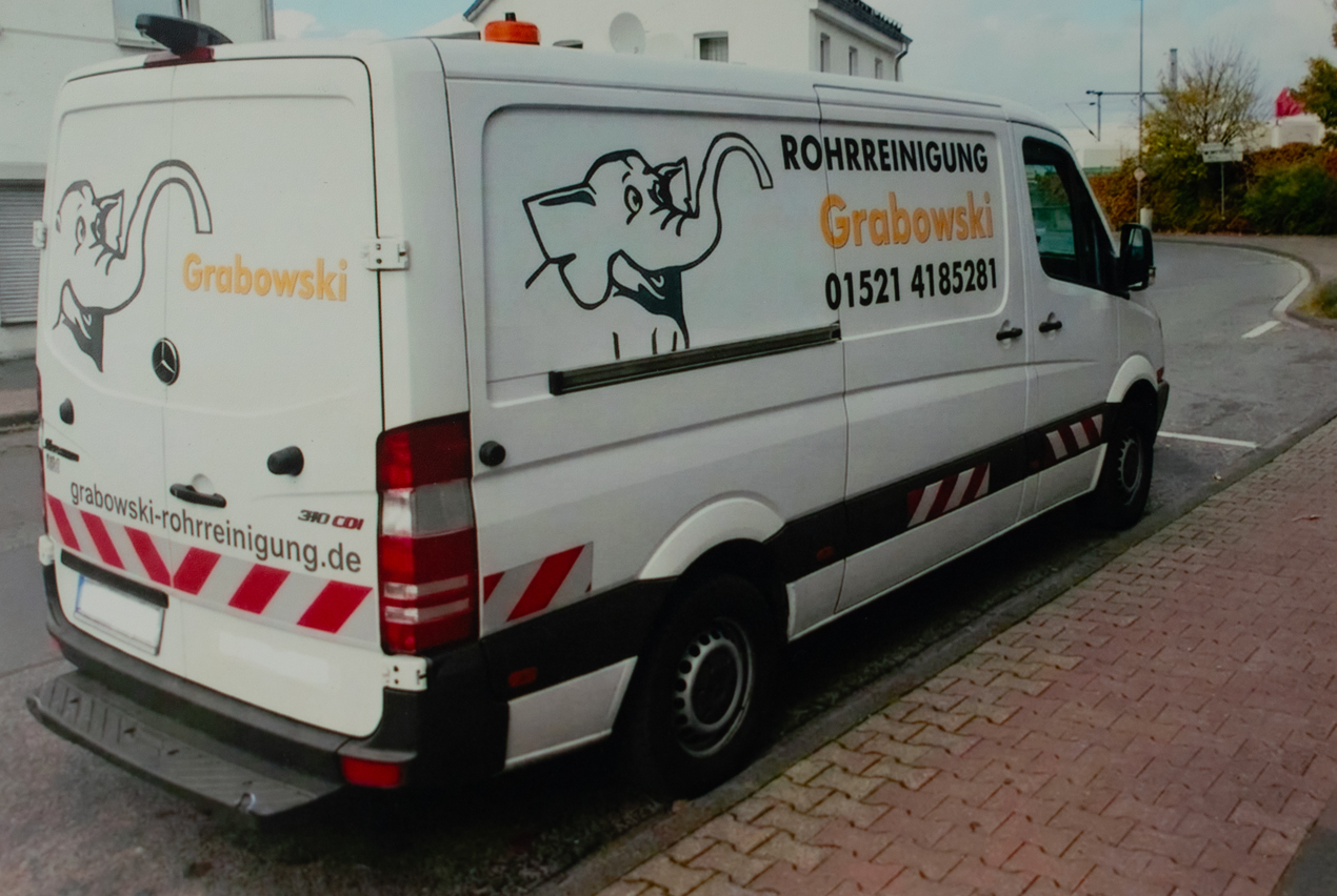 Firmenwagen von Grabowski Rohrreinigung Dortmund